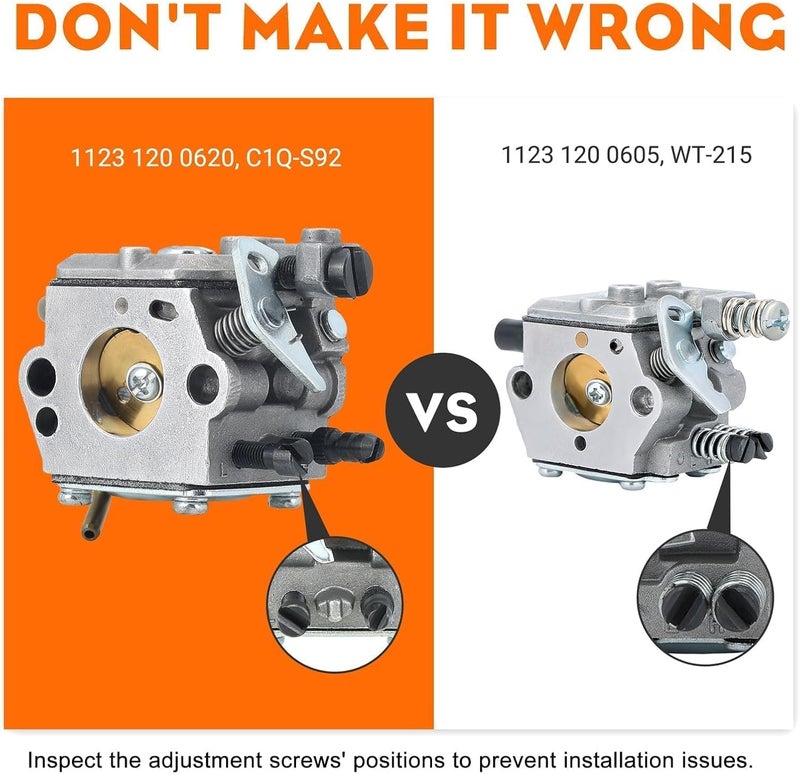 Hipa MS 250C Carburetor for Sthil MS230 MS250C MS 230 MS 250 Chainsaw Parts Carb Replace 1123-120-0620 Zama C1Q-S92 - Image 2